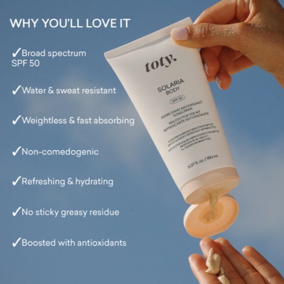 Toty Solaria Body SPF 50 Refreshing Antioxidant Sunscreen 5.07oz - Picture 2 of 8